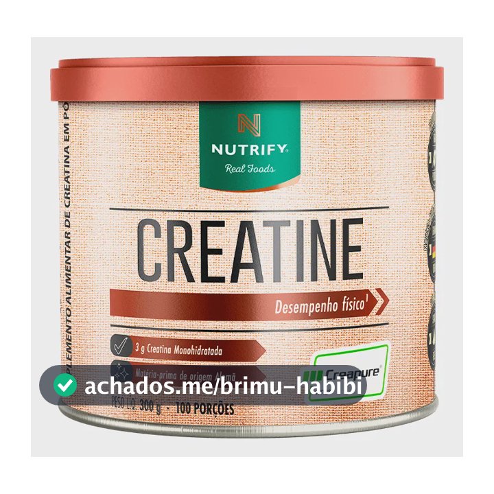 Creatine Monohidratada Creapure 300g Nutrify Neutro