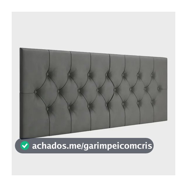 Cabeceira Cama Box Casal Queen Capitonê 1,60x56 Cores Cor Cinza