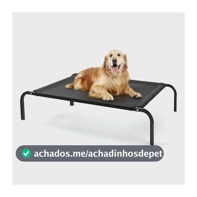 Kit Cama Para Cachorro Pets Suspensa Grande 906015 Cm Preto Liso