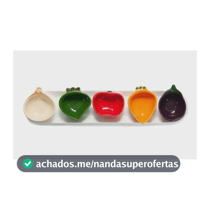 Petisqueira Cerâmica Legumes Coloridos 6 Pçs Scalla Cerâmica Petisqueira