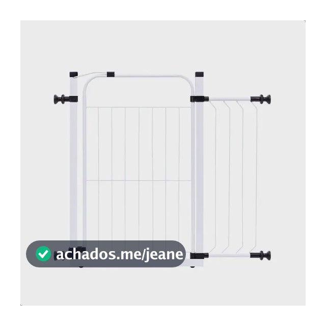 Portão Segurança Branco Pet Útil 89-94cm Aço Trava Pressão
