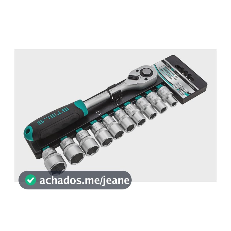Jogo Chave Catraca 1/2 E Soquete 10 A 22mm 11 Peças 1412755 Cor Padrão