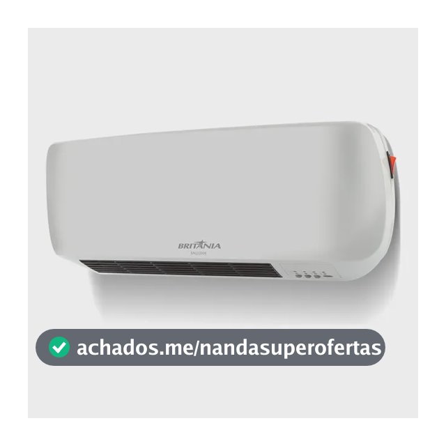 Aquecedor Britânia De Parede 1500w 2 Em 1 Baq2200b Cor Branco