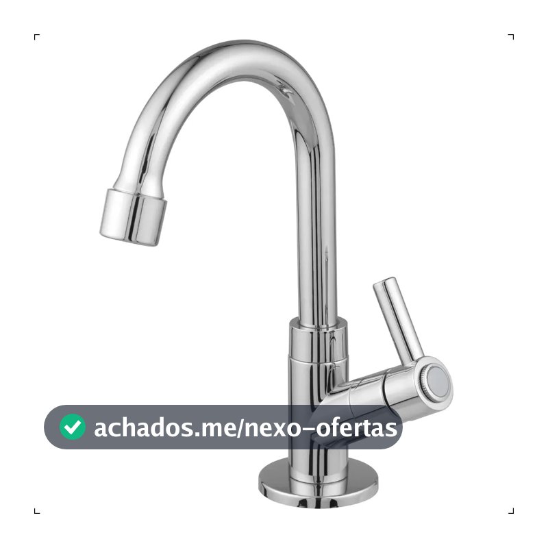 Torneira Lavatorio Banheiro ABS 1/4 Volta Cromada Hope Metais 1198 C72 Plateado