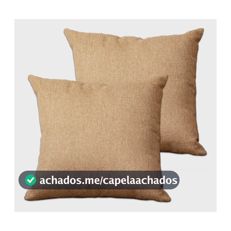 Kit 2 Capas De Almofada Linho Liso 45 X 45 Cm Caramelo US Decor