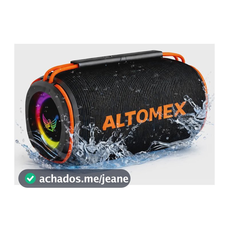 Caixa Caixinha De Som Bluetooth Pendrive Fm Sd Portátil Ipx6 Preto 127/220v