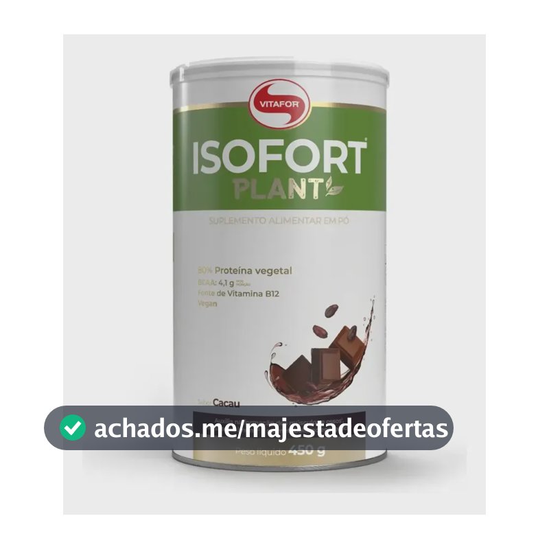 Proteína Vegetal Isofort Plant Cacau 450g Vitafor