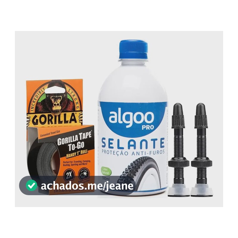 Kit Selante Tubeless Algoo 500ml + Fita Gorilla + Válvulas
