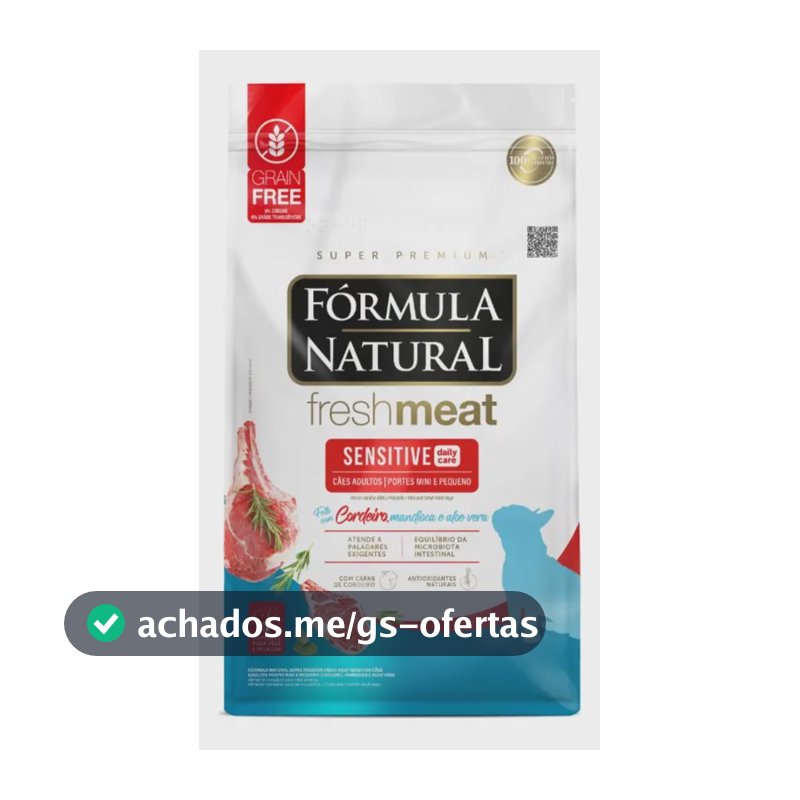 Ração P/caes Adultos Fresh Meat Sensitive Min E Peq 1kg
