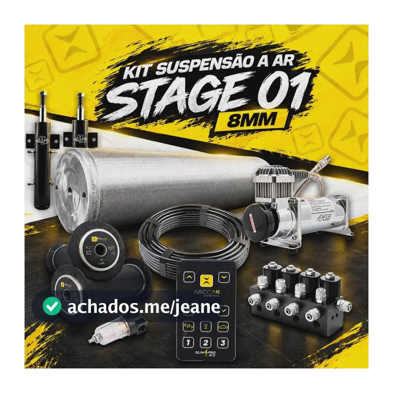 Kit Suspensão A Ar 8mm Black Stage 01 - Gol G1 G2 G3 G4 Gol G1 Ao G4