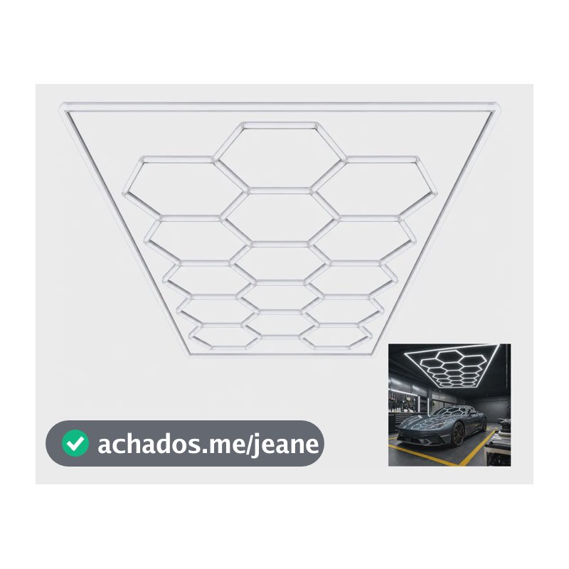 Luminária Led Hexagonal Colmeia 750w 6500k 15 Células Bivolt 127/220v Branco