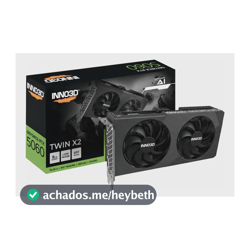 Placa De Vídeo Inno3d Geforce Rtx 5060 Twin X2 8gb Gddr7