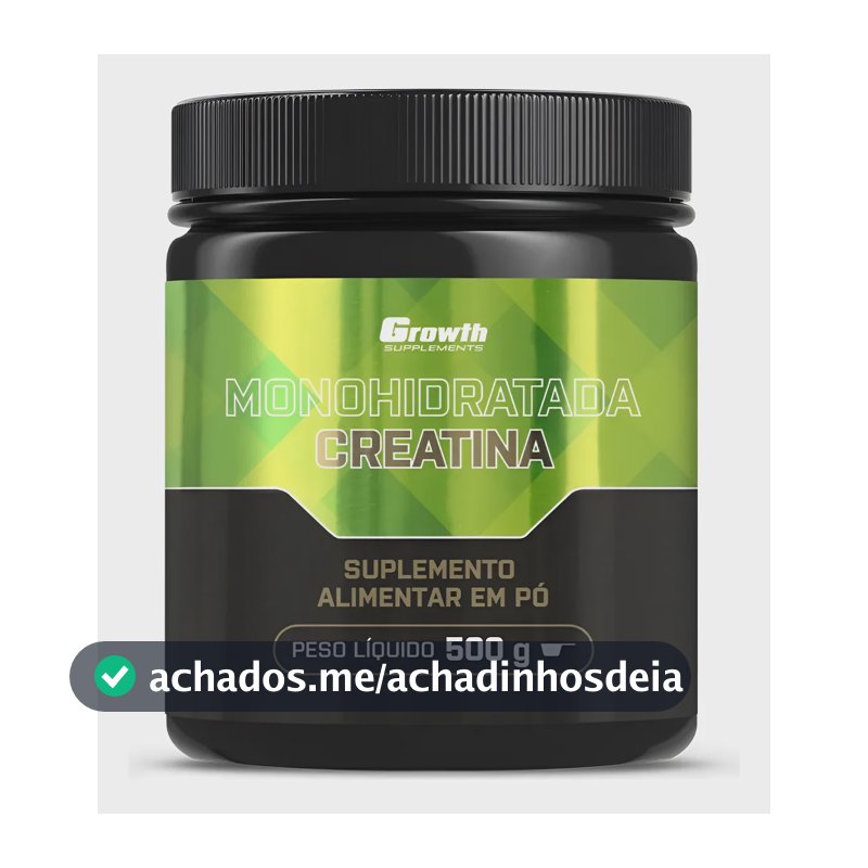 Creatina Monohidratada 500g Growth Supplements - Sem Sabor Sem Sabor