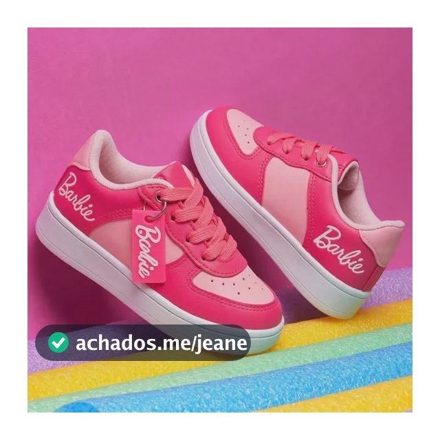 Tênis Infantil Air Barbie Rosa Meninas Escolar Curto Looked