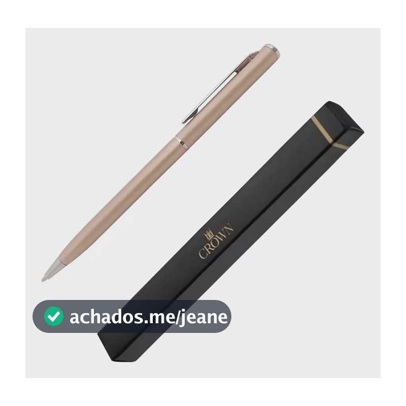 Caneta Crown Esferográfica Hawai Diversas Cores Cor da tinta Azul Cor do exterior Dourada