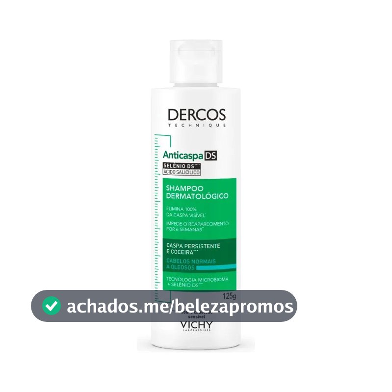 Shampoo Anticaspa Cabelos Normais a Oleosos, Dercos DS Vichy, 125g