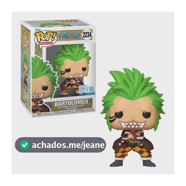 Boneco 12898 Exclusivo One Piece Bartolomeo Funko Pop!