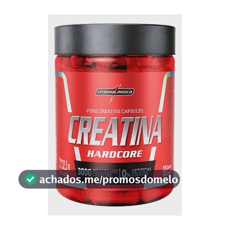 Creatina Integralmedica 100% Pura 60 Cápsulas - Aumento de Resistência e Desempenho para Atletas e Treinos Intensos