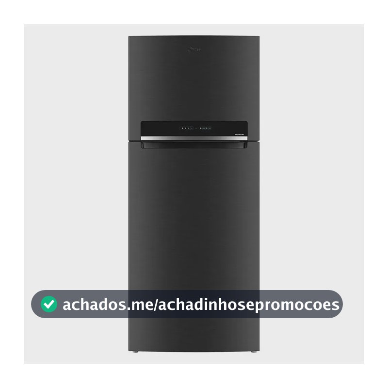 Geladeira Frost Free Midea 473 Litros MDRT611EVADX1 Duplex Inverter Turbo Freezer Preta