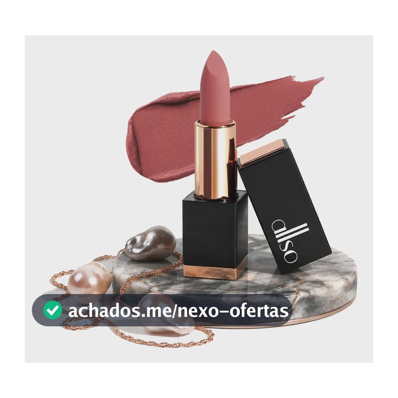 Batom Matte Allso Peach Reign Cremoso Longa Duração Resistente Alta Fixação Alta Pigmentação Não Transfere Hidrata os Lábios Fórmula Leve Dia e Noite Maquiagem Lipstick Long Lasting Transfer Proof