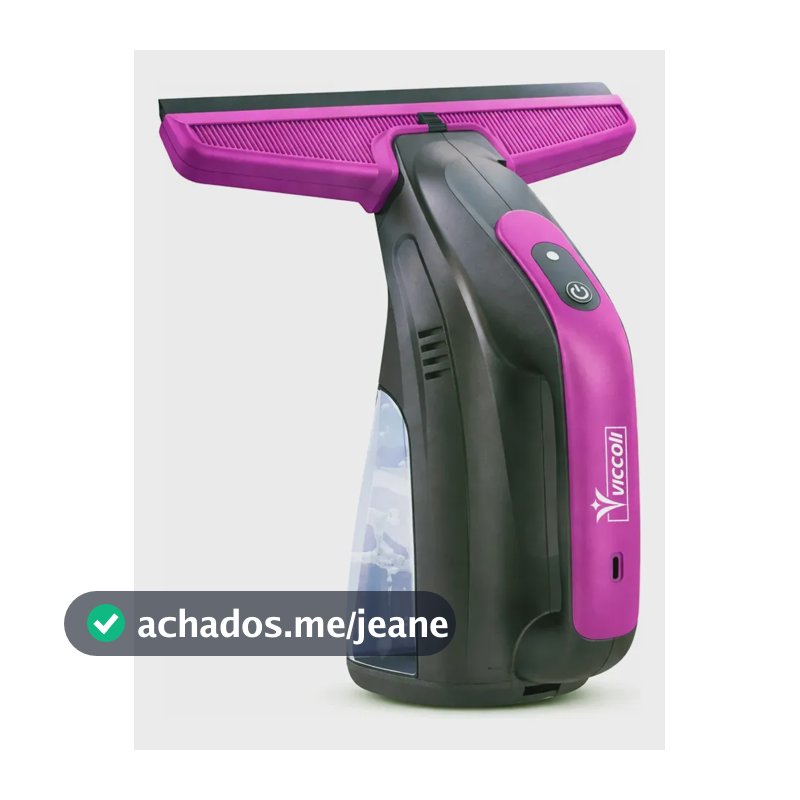 Aspirador Vidro Elétrico 100w Limpador Janelas Sem Fio Recar Rosa