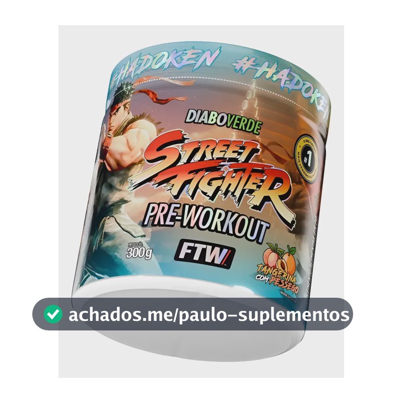 Pré Treino Dv Street Fighter 300g Tangerina C/ Pêssego -ftw Tangerina C/ Pêssego