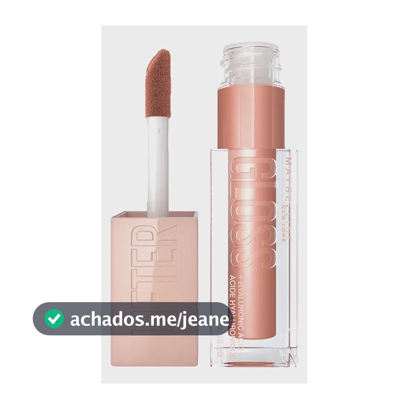 Brilho Labial com Ácido Hialurônico Promove Lábios Volumosos Hidratados e Cheios de Brilho com Aplicador XL para Make Glow Maybelline NY Lip Lifter Gloss Cor Stone 5.4ml