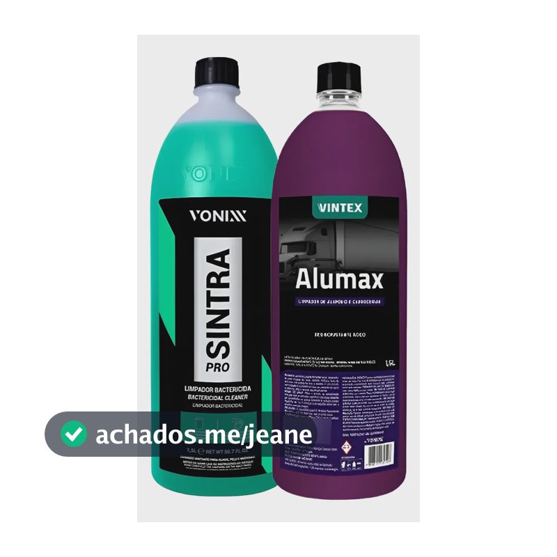 Kit Vonixx Alumax Limpa Alumínio Sintra Pro Limpador 1,5l