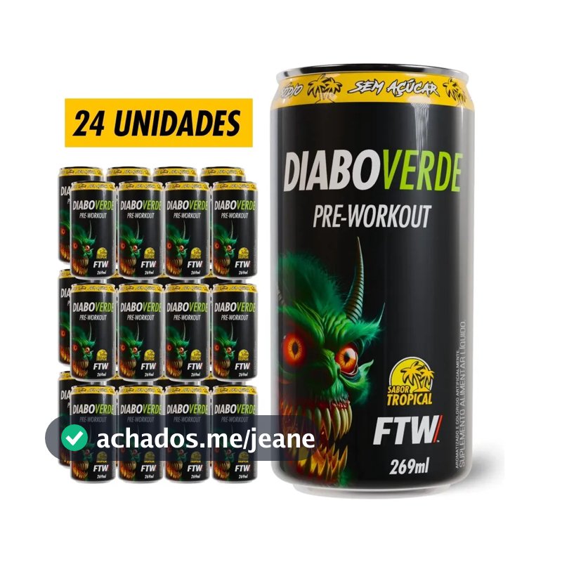Diabo Verde #pré-workout Pack 24 Und Sabor Tropical - Ftw