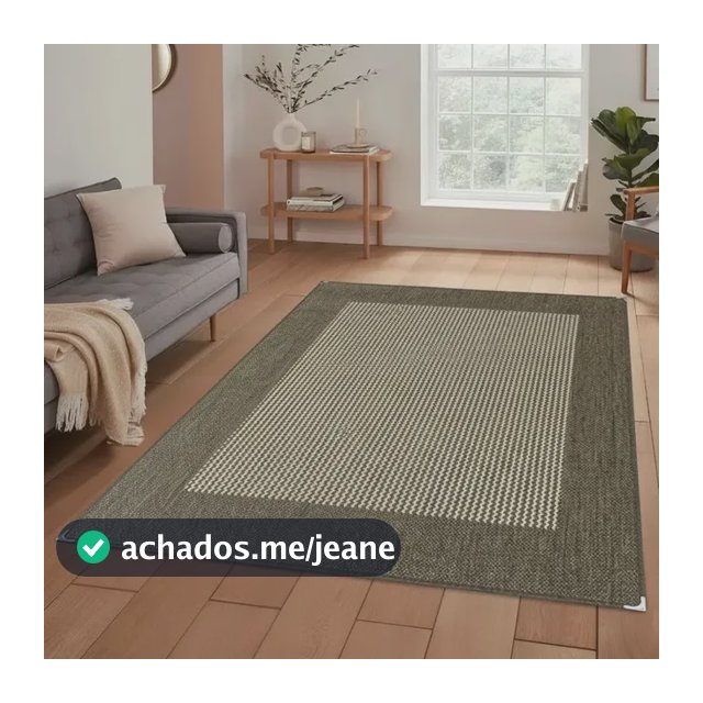 Tapete Bonito Neutro Sisal 100x150 Sala Quarto Com Ponteira. 1.5 M 1 M Mescla