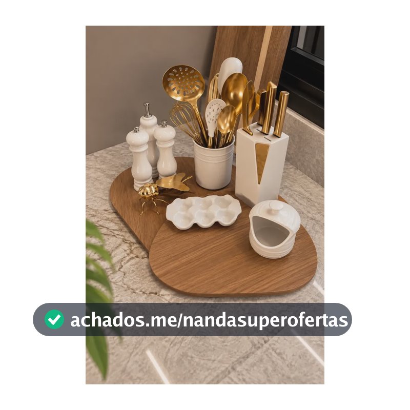 Kit 2 Bandejas Decorativas Orgânicas Freijó Mdf 15mm Mesa Freijó