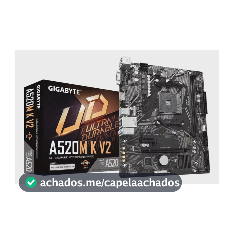 Placa mãe Gigabyte Ultra Durable A520M K V2