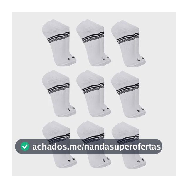 Kit 9 Pares Meia Soquete Cano Curto Invisível Cotton Trifil