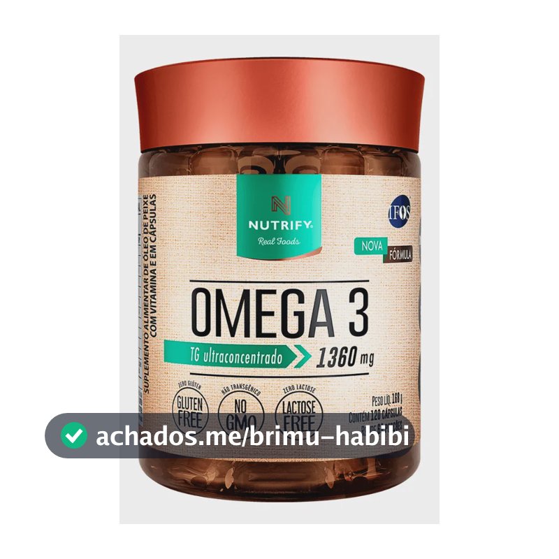 Ômega 3 Nutrify Premium em cápsula Sem sabor de 120 un