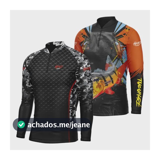 Kit 2 Camisa Camiseta Pesca Uv50+ Zíper Secagem Rápida Leve