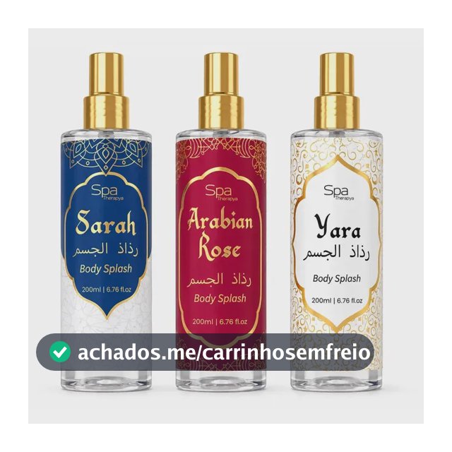Kit 3 Body Splash Arabe Feminino 200 ML de Luxo Alta Concentração