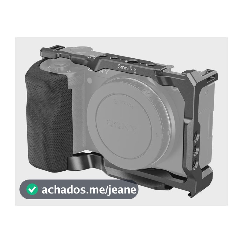 Cage - Gaiola Smallrig P/ Sony Zv-e10 Com Punho De Silicone Preto