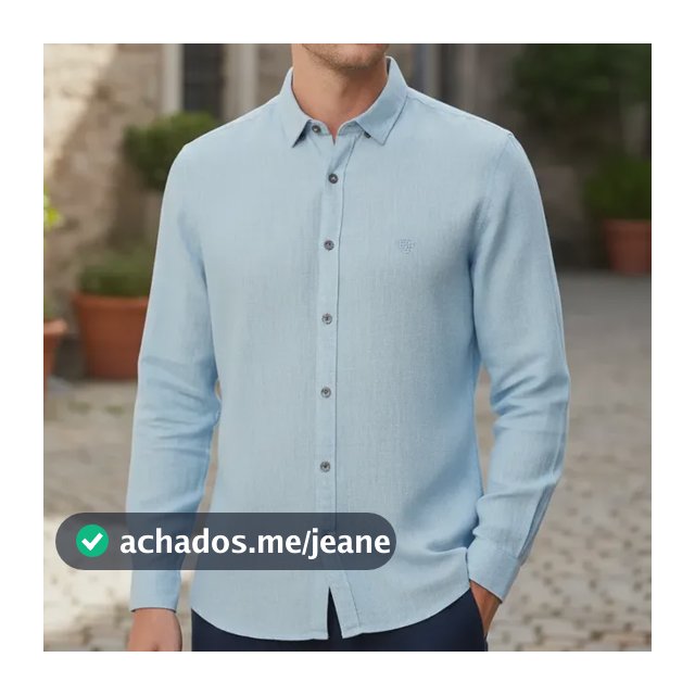Camisa Social Masculina Tipo Linho 100% Algodão