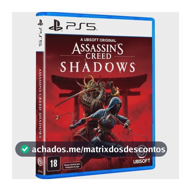 Jogo Ps5 Assassin's Creed Shadows Mídia Física