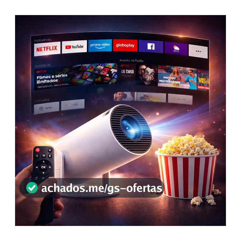 Mini Projeto Hy300 Smart Portátil Full Hd 4k Android 11 Wi-fi Bluetooth Mini Projetor Home Theater Cinema Em Casa TV Imagem Nítida Som Potente Compatível Com Diversos Dispositivos Branco VLX