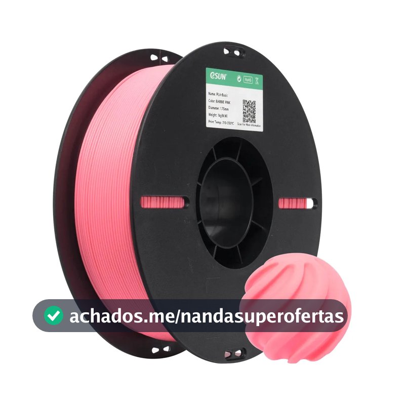 Filamento Pla Esun Para Impressora 3d - Cor Rosa Bebe Rosa Bebê