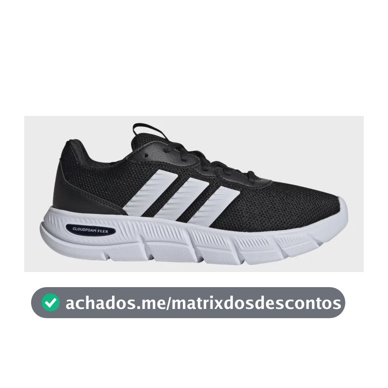 Tênis Com Cadarços Cloudfoam Flex adidas Preto 39 Br