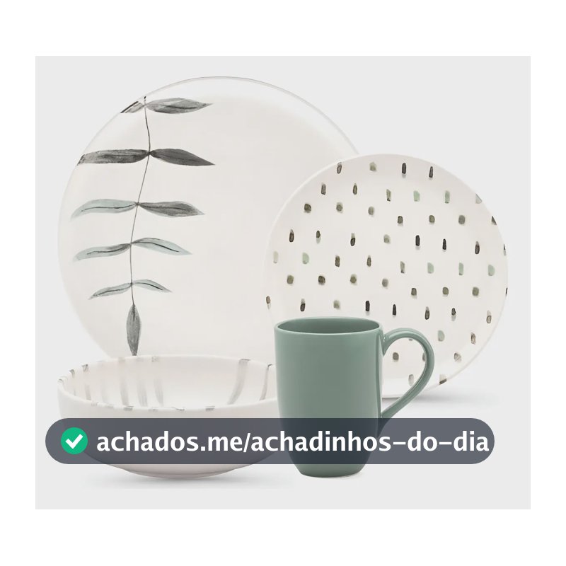 Aparelho De Jantar E Lanche 16 Peças Oxford Flat Samambaia