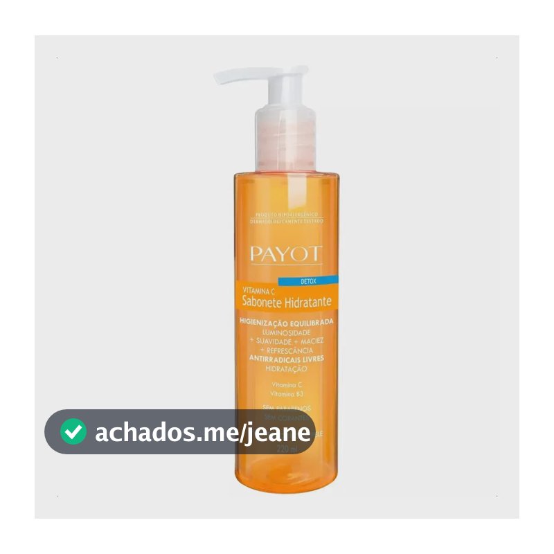 Sabonete Facial Detox Payot Vitamina C Hidratação e Luminosidade 220ml