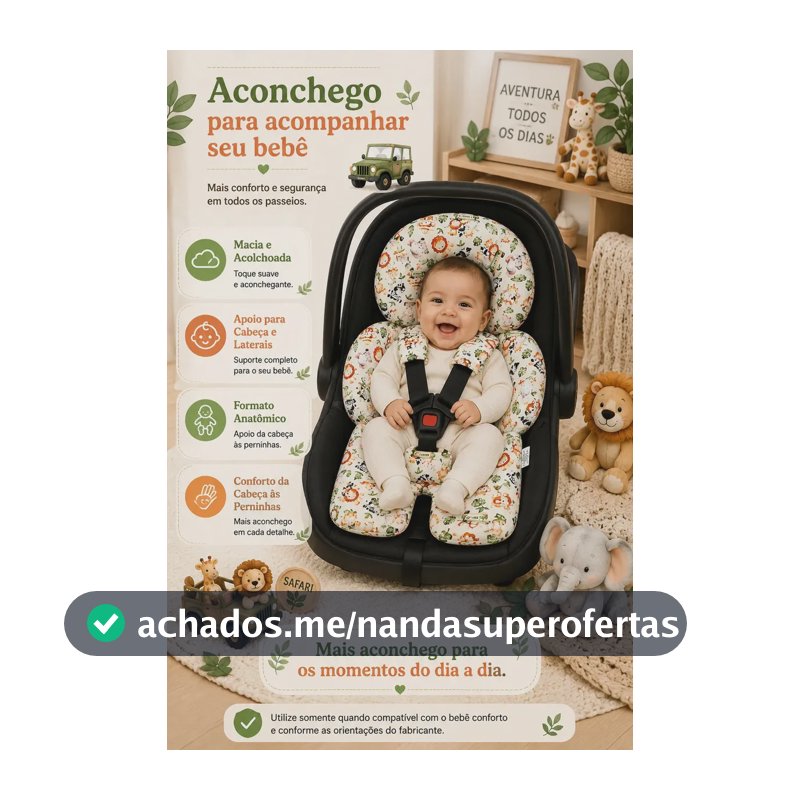 Almofada Para Bebê Conforto Universal - Safari N° 13
