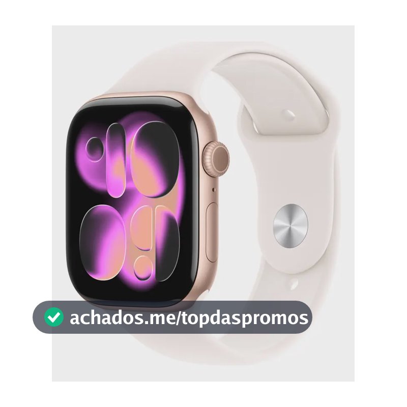 Apple Watch Series 11 GPS + Cellular - Caixa dourada de titânio – 46 mm - Pulseira esportiva blush-clara – M/G - Distribuidor Autorizado