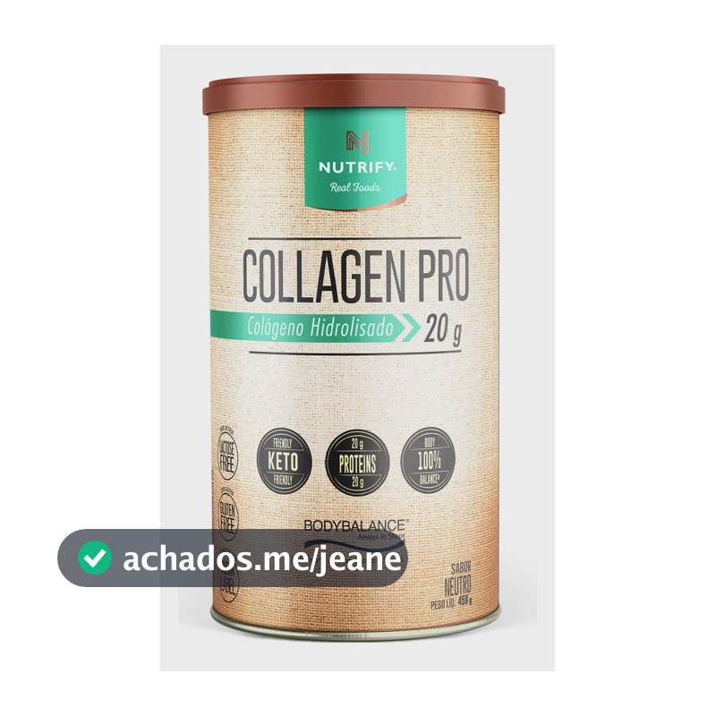 Colágeno Nutrify Pro Body Balance em pó Sem sabor x 450g