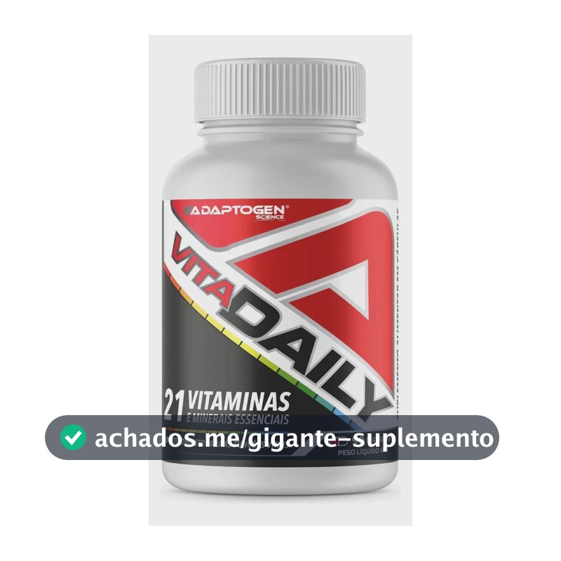 Suplemento em cápsula Adaptogen Vita Daily Sem sabor de 90 un