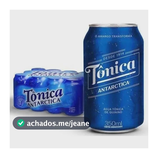 Água Tônica Antarctica Lata 350ml - Pack Com 12 Un