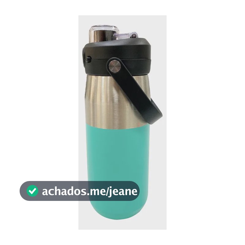 Garrafa Termica 550ml Nautika Isomax Aço Inox 18/8 C/ Tampa Cor Verde-claro